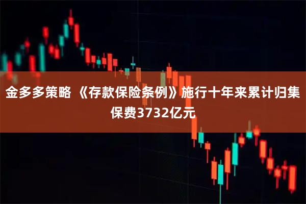 金多多策略 《存款保险条例》施行十年来累计归集保费3732亿元