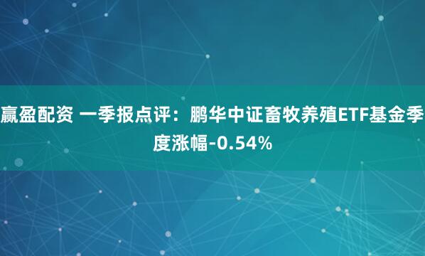 赢盈配资 一季报点评：鹏华中证畜牧养殖ETF基金季度涨幅-0.54%