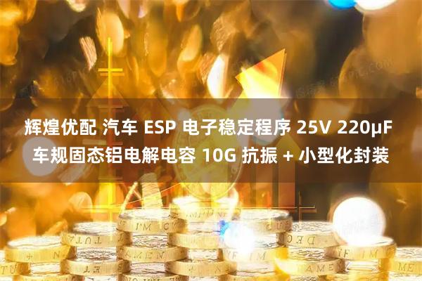 辉煌优配 汽车 ESP 电子稳定程序 25V 220μF 车规固态铝电解电容 10G 抗振 + 小型化封装